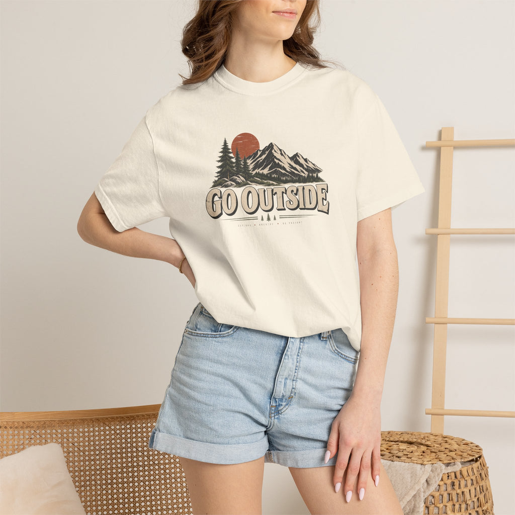 Go Outside | Heavyweight Graphic T-Shirt