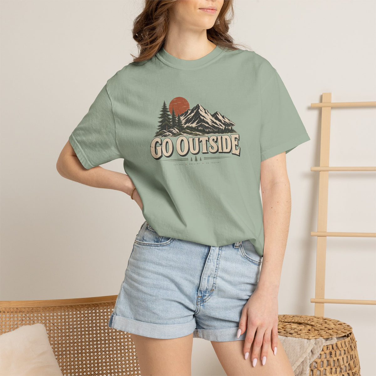 Go Outside | Heavyweight Graphic T-Shirt