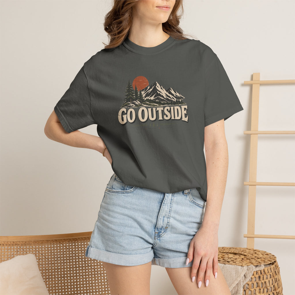 Go Outside | Heavyweight Graphic T-Shirt