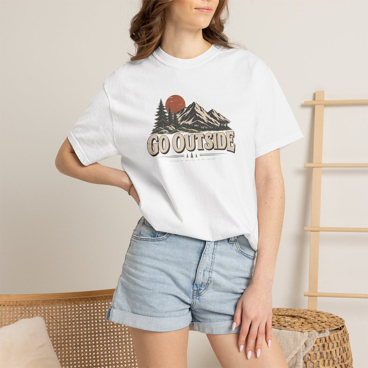 Go Outside | Heavyweight Graphic T-Shirt
