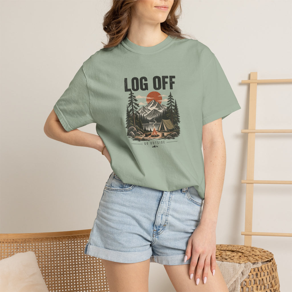 Log Off | Heavyweight Graphic T-Shirt