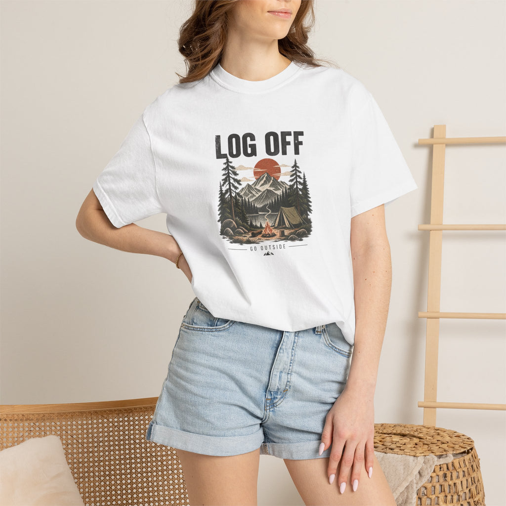 Log Off | Heavyweight Graphic T-Shirt