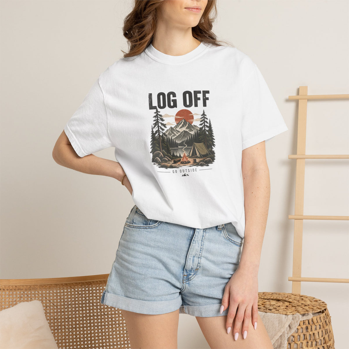 Log Off | Heavyweight Graphic T-Shirt