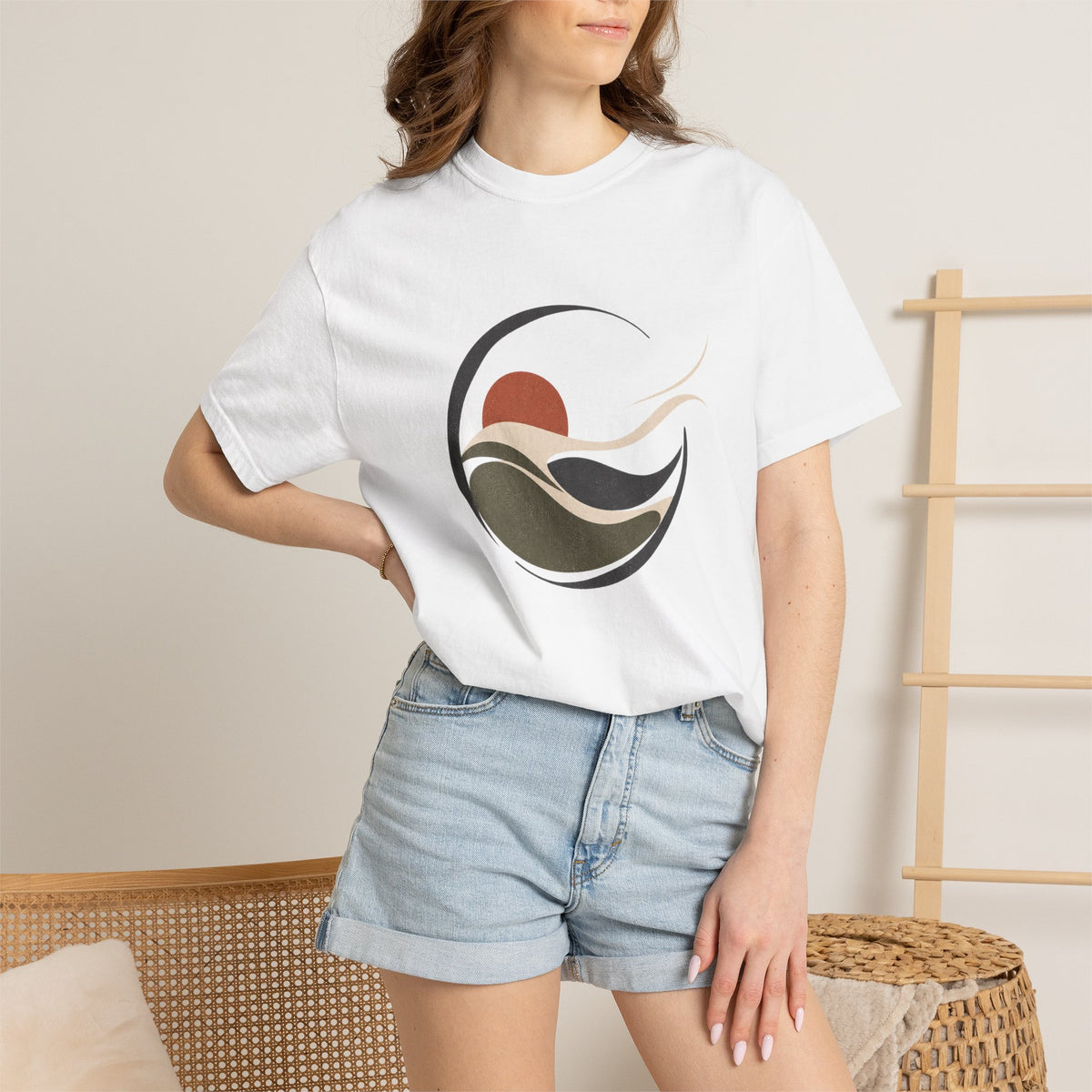 Abstract Wave | Heavyweight Graphic T-Shirt