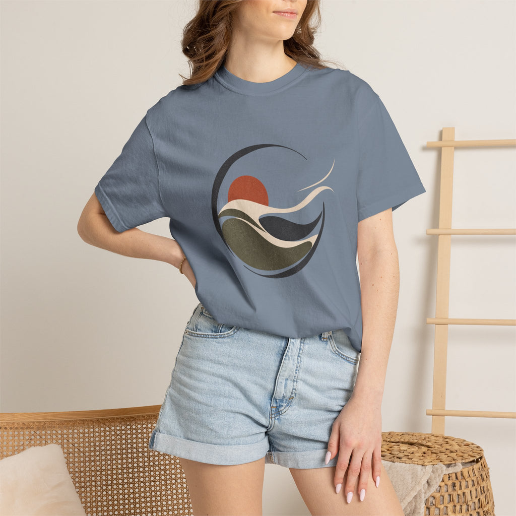 Abstract Wave | Heavyweight Graphic T-Shirt