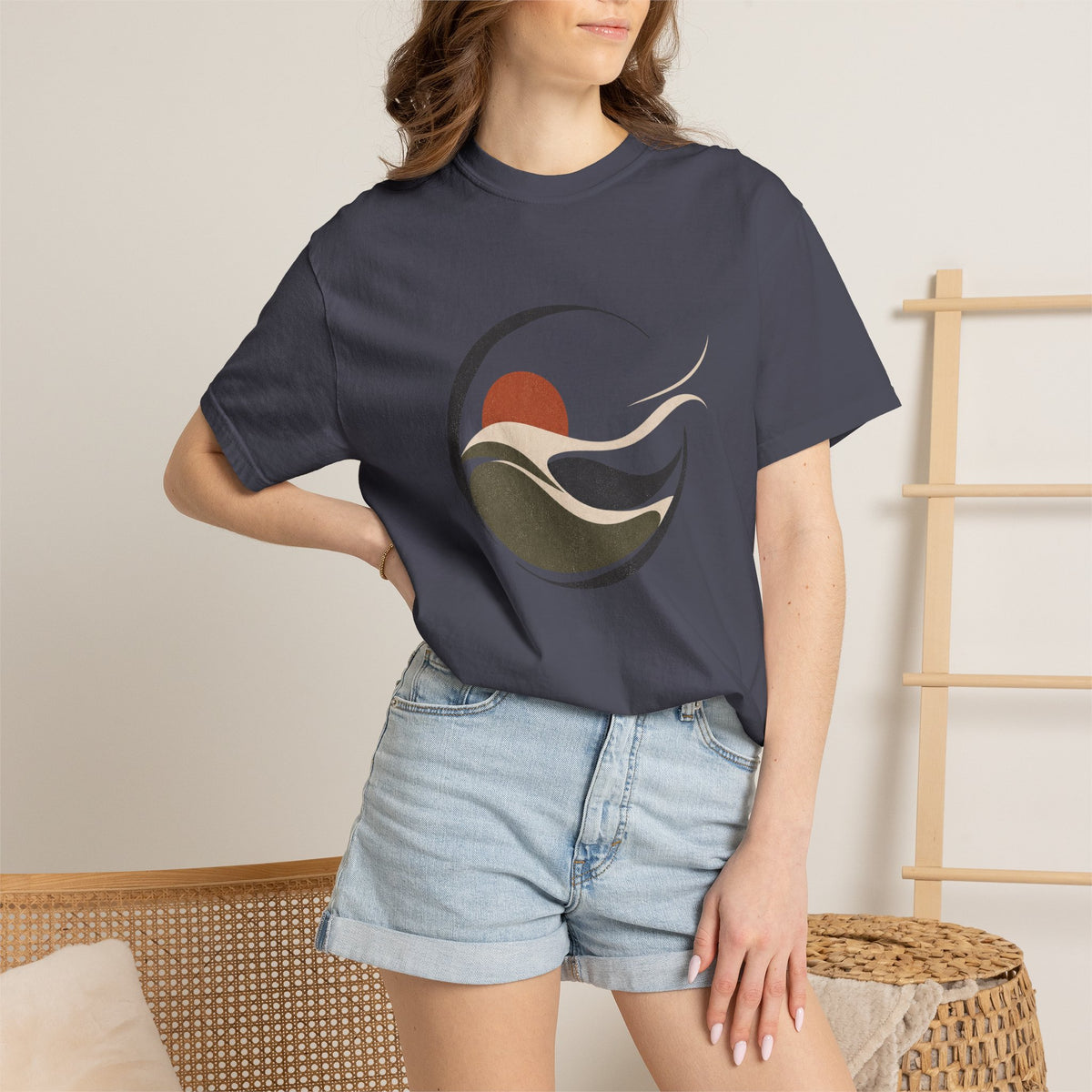 Abstract Wave | Heavyweight Graphic T-Shirt