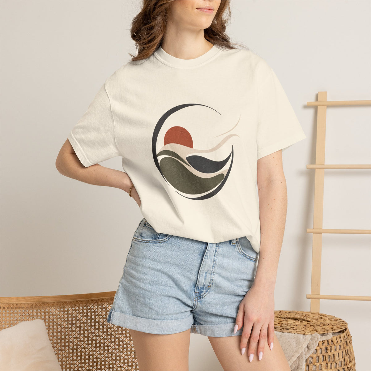 Abstract Wave | Heavyweight Graphic T-Shirt
