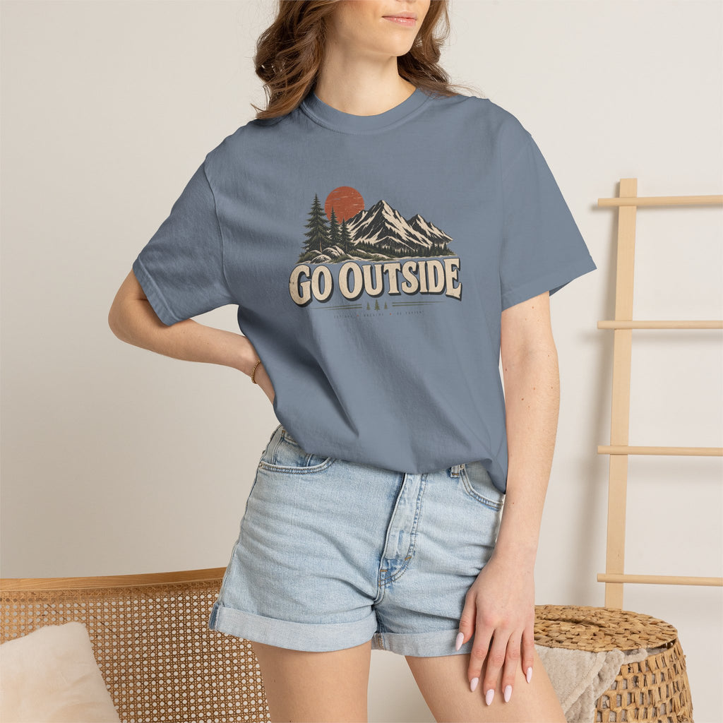 Go Outside | Heavyweight Graphic T-Shirt