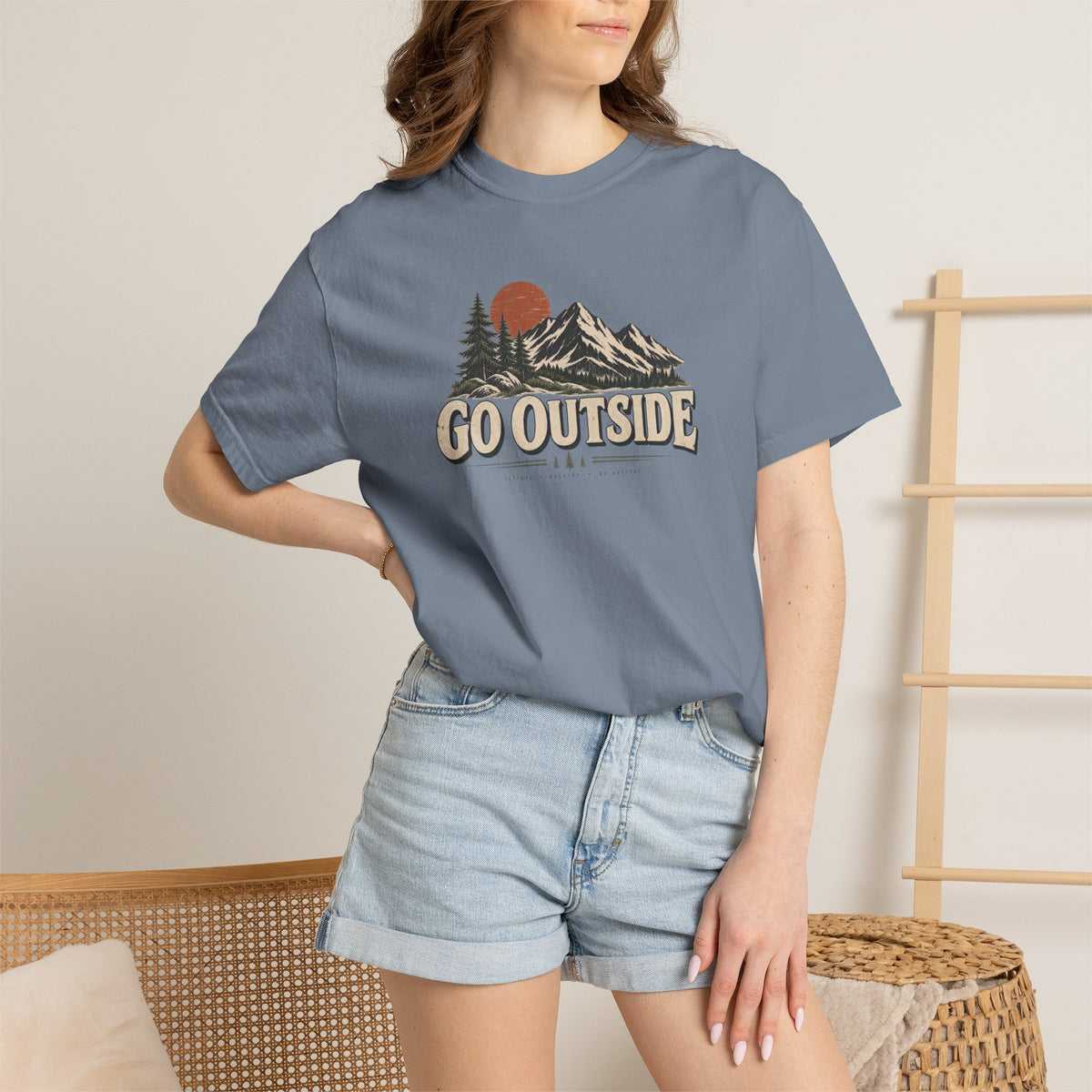 Go Outside | Heavyweight Graphic T-Shirt
